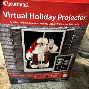 Virtual Holiday Projector with Santa Display